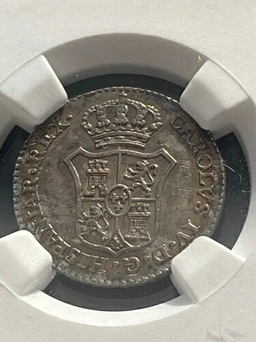 1789年 スペイン カーロスIV シルバー プロクラメーション メダル ヘレラ-65 24mm NGC UNC ディテール-