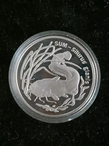 1995年 ポーランド プルーフ 20zl 「サム - ナマズ」記念 低鋳造銀貨 UNC