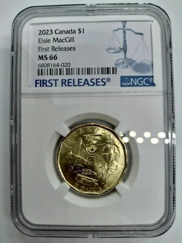 NGC MS66 2023 $1 カナダ エルシー・マギル 飛行機 / 46