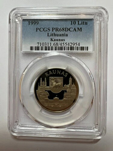 1999年 リトアニア カウナス - プルーフ----PCGS PR 68 DCAM----