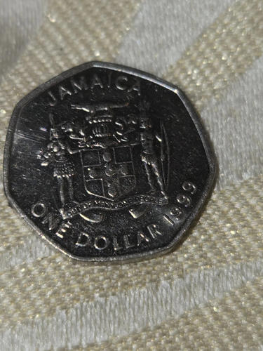 ジャマイカ 1999年 1ドル硬貨 AU 光沢仕上げ アレクサンダー・ブスタマンテと紋章入り