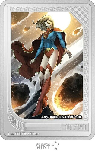2023年 1オンス ニウエ シルバー シルバー DC ミント トレーディング - スーパーガール PP