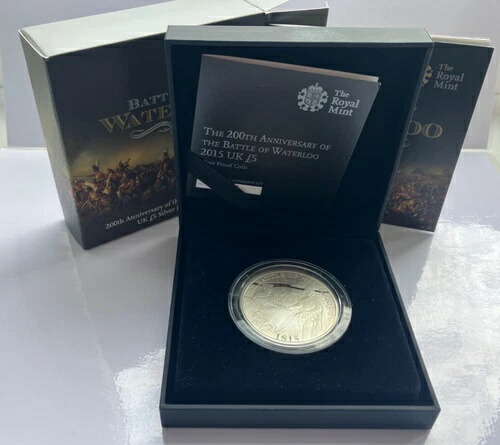Simply Coins~2015 シルバープルーフ ウォータールーファイブ 5ポンドコインボックス COA 56,870円