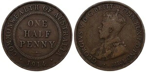 オーストラリア - オーストラリア 1/2 ハーフペニー 1911-1964 - さまざまなヴィンテージ -|WORLD RESOURCE【QUEEN店】