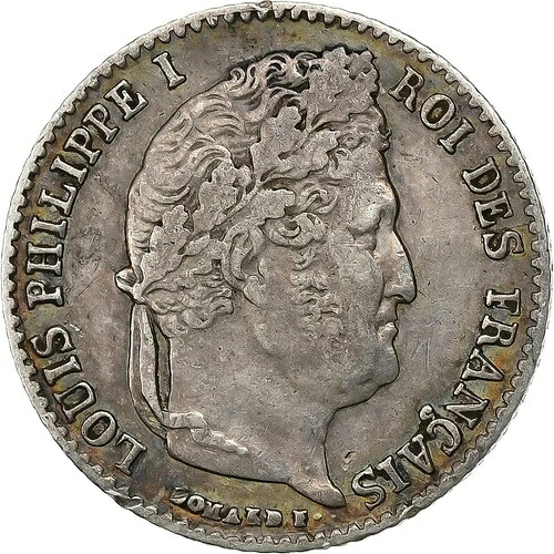 [#1029240] フランス、ルイ・フィリップ1世、1/4フラン、1835年、ボルドー、銀貨、EF