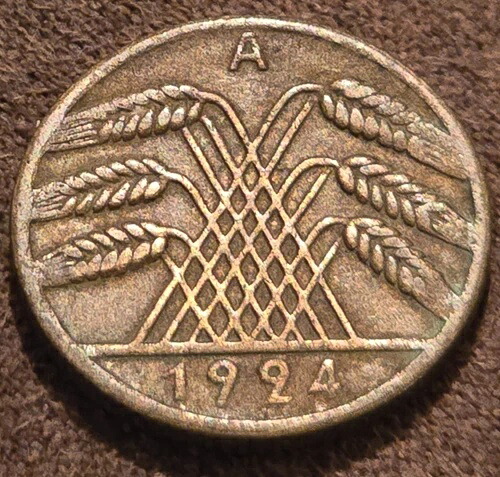 1924A ドイツ 10 ライヒスフェニッヒ コイン - 希少コイン!!｜WORLD RESOURCE【QUEEN店】