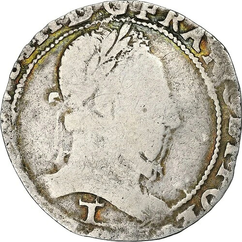 [#1511735] フランス、アンリ3世、1/2フラン・オー・コル・プラ、1578年、ナント、銀貨、F