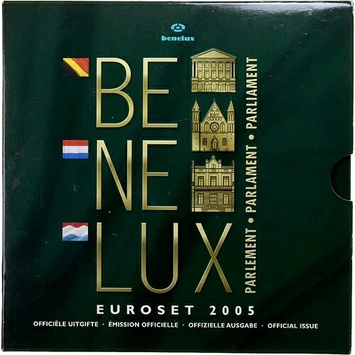 [#1289864] ベネルクス、3x 1 ct. - 2? + トークン、BU、2005、MS