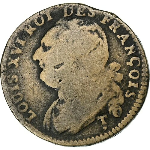 [#1286487] フランス、ルイ 16 世、12 デニール フランソワ、1792?4、ソミュール、銅、VF