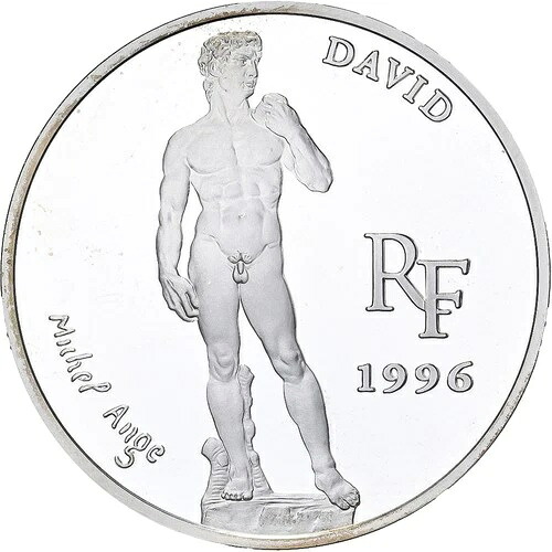 [#639244] フランス、10 フラン-1.5 ユーロ、デヴィッド、ヨーロッパ美術館蔵、1996 年、 43,615円