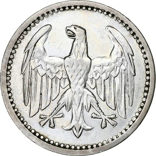 [#1285887] ドイツ、ワイマール共和国、3マルク、1924年、ベルリン、銀、AU、KM:53
