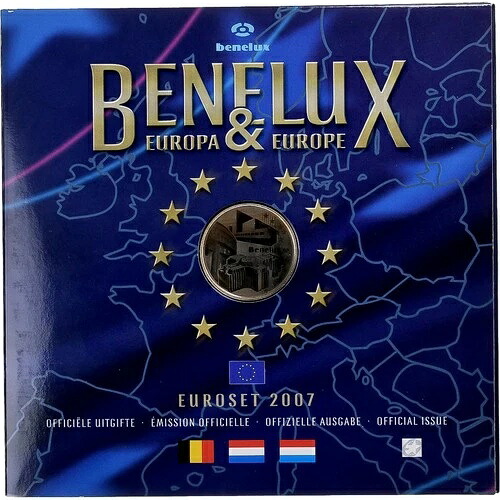 [#1287671] ベネルクス、3x 1 ct. - 2? + トークン、ヨーロッパ、BU、2007、MS