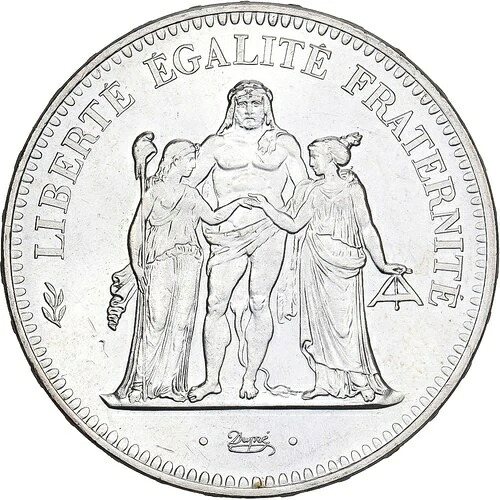 [#1167003] フランス、50フラン、エルキュール、1974年、ハイブリッド発行、銀貨、MS、ガドゥリー:8