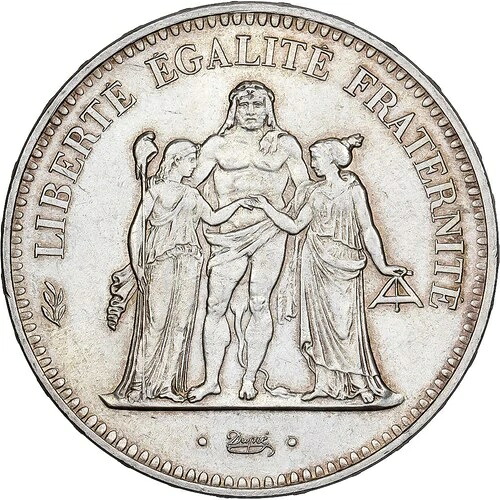 [#1167000] フランス、50フラン、エルキュール、1974年、ハイブリッド発行、銀貨、AU、ガドゥリー:8