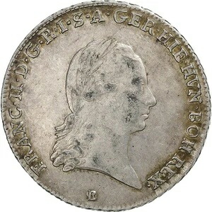 [#136382] オーストリア領ネーデルラント、フランツ 2 世、1/4 クローネンターラー、1793 年、クレムニツァ、S