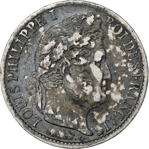 [#1285433] フランス、ルイ・フィリップ、1/2フラン、1839年、パリ、銀貨、EF、ガドゥリー:4