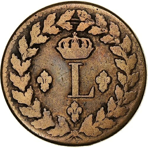 [#1286872] フランス、ルイ 18 世、デシム、1815 年、ストラスブール、銅、VF、ガドゥリー:19