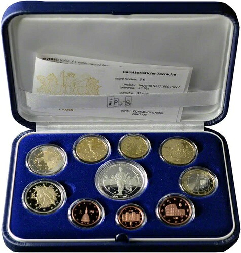 2011 イタリア シルバー 2011 イタリア シルバー コースセット イタリア統一150周年 PP PP