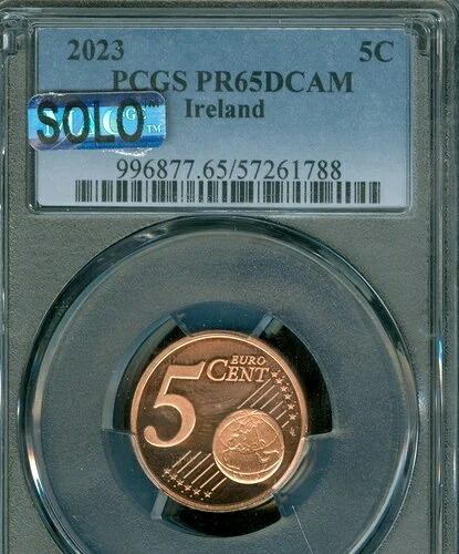 2023年 アイルランド EIRE 1000枚鋳造 5セントユーロ PCGS PR65 DCAM MAC SOLO 最高グレード