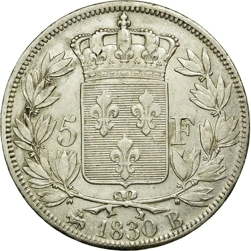 [#73805] コイン、フランス、シャルル10世、5フラン、1830年、ルーアン、EF、銀、KM:728.2｜WORLD RESOURCE【QUEEN店】