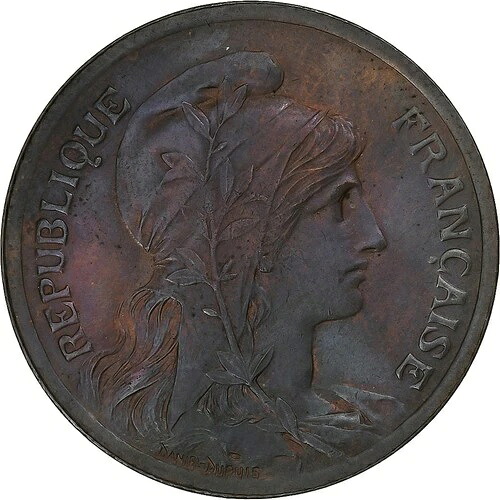[#1284655] フランス、10 サンタイム、ダニエル・デュピュイ、1921 年、パリ、ブロンズ、オーストラリア、ガドゥリー: