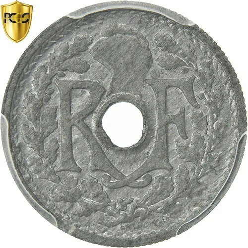 [#481910] コイン、フランス、リンダウアー、10 サンタイム、1946 年、ボーモント - ル ロジェ、PCGS、