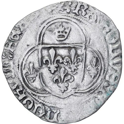 [#1508067] フランス、シャルル 8 世、Blanc ? la couronne de Bretagne、1491 ～ 1498 年、レン