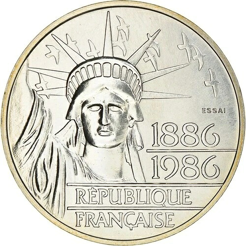[#182824] コイン、フランス、リベルテ、100フラン、1986年、ESSAI、MS、Sil、ver