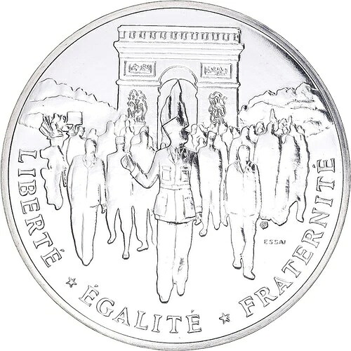 [#340359] コイン、フランス、リベラシオン・ド・パリ、100フラン、1994年、モネ・ド・パリ、