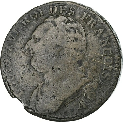 [#1285674] フランス、ルイ 16 世、12 デニエ フランソワ、1791?3、パリ、メタル デ クロ、｜WORLD RESOURCE【QUEEN店】