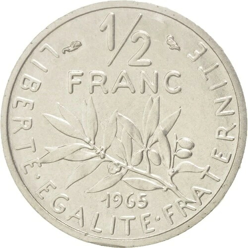 [#91970] コイン、フランス、1/2フラン、1965年、MS、ニッケル、KM:P353、ガドゥリー:91.P1｜WORLD RESOURCE【QUEEN店】