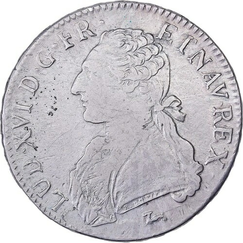 [#1507445] フランス、ルイ 16 世、エキュ・オ・ブランチ・ドリヴィエ、1785 年、オルレアン、シル、ヴェ