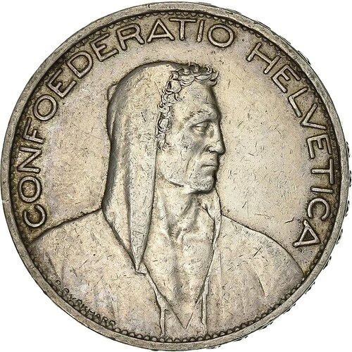 [#1166701] スイス、5フラン、1925年、ベルン、銀、EF、KM:38