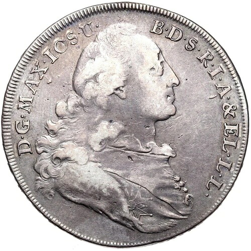 バイエルン ? マクシミリアン3世・ヨーゼフ コイン 1ターラー 1775年 銀貨 状態良好!