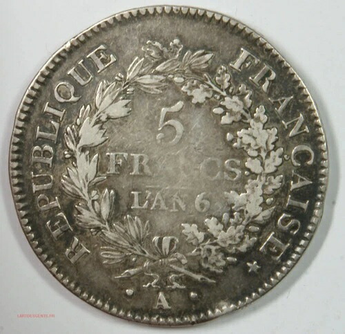 （米国）ユニオン・エ・フォース 5フラン An 6/5 A TB35 F.291/10、lartdesgents.fr p1264