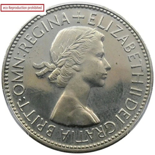 1953年エリザベス2世戴冠式記念フローリン銅貨、PCGS PR64