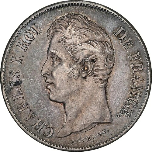 [#1213356] フランス、5フラン、シャルル10世、1827年、パリ、銀貨、AU、ガドゥリー:644