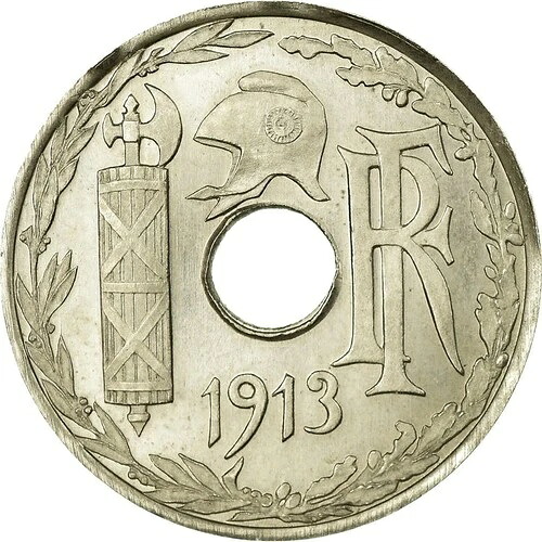 [#657261] コイン、フランス、25 サンタイム、1913 年、ESSAI、MS、ニッケル、ガドゥリー:73.2
