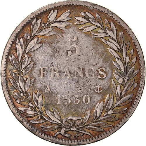 [#972230] コイン、フランス、ルイ・フィリップ、5フラン、1830年、パリ、VF、銀、KM:73｜WORLD RESOURCE【QUEEN店】