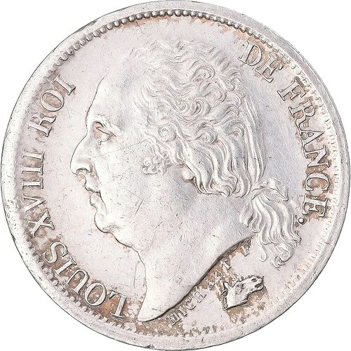 [#343386] コイン、フランス、ルイ 18 世、ルイ 18 世、1/2 フラン、1816 年、パリ、オーストラリア｜WORLD RESOURCE【QUEEN店】