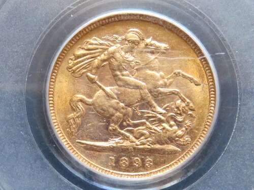 オーストラリア。1893年 シドニー ハーフソブリン金貨。PCGS AU53。光沢あり - gEF/aUNC