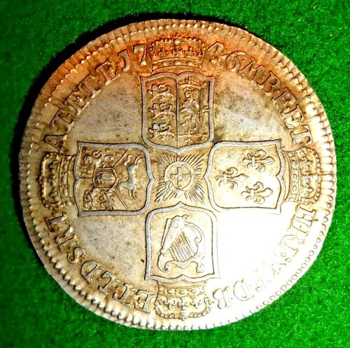 イギリス - ジョージ2世ハーフクラウンコイン 1746年 リマ S 3695A - EFコンディション