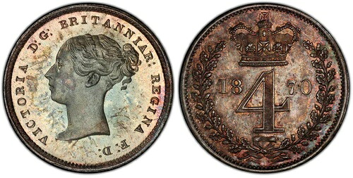 英国ビクトリア1870 ARマンディセット。 PCGS PL65-PL64(プルーフに見える)S-3917-｜WORLD RESOURCE【QUEEN店】