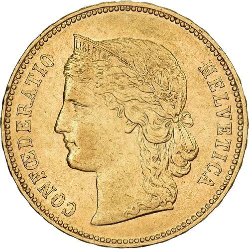 [#1121350] スイス、20フラン、1891年、ベルン、金、AU、KM:31.3｜WORLD RESOURCE【QUEEN店】