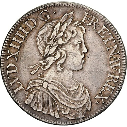 [#981475] フランス、ルイ 14 世、エキュ・ア・ラ・メッシュ・コート、1644 年、パリ、シルバー、オーストラリア｜WORLD RESOURCE【QUEEN店】