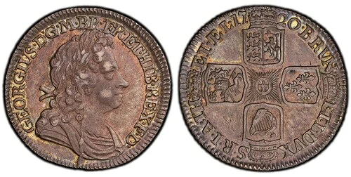 イギリス。ジョージ1世1720 ARシリングPCGS MS62。KM 539.2; S-3646。-