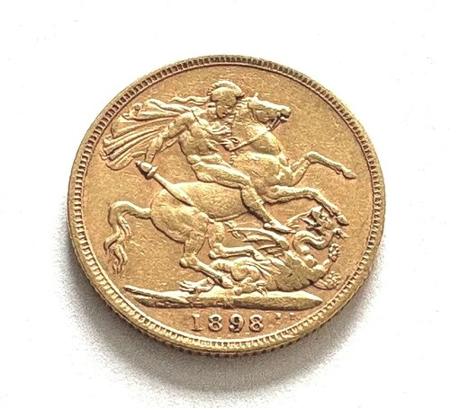 1898年 イギリス ゴールド フルソブリン (0.2354 オンス) - ヴィクトリア・マトロン - 平均サーキュラー