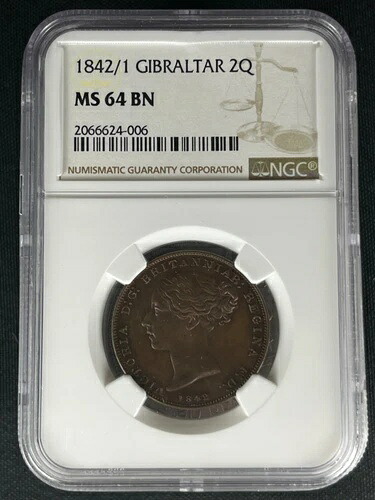 1942/1 ジブラルタル 2クォート - NGC MS 64 BN A2