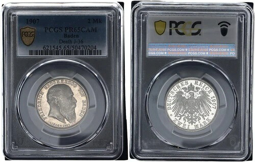Baden 2 Mark 1907 On The Death J.36 PR65CAM ポリッシュプレート 119858-｜WORLD RESOURCE【QUEEN店】 220,550円