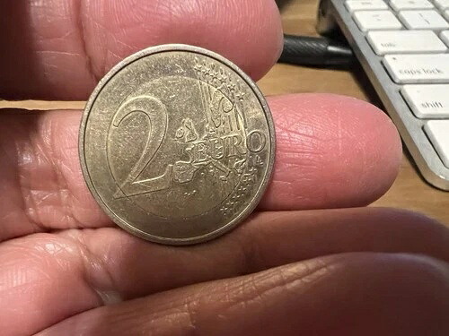 2002年ドイツ2ユーロ硬貨（Gの文字入り）非常に希少なモノメタルコイン｜WORLD RESOURCE【QUEEN店】